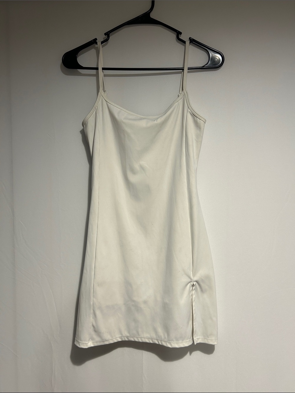 Amazon Ivory Athletic Slip Dress with Adjustable Spaghetti Straps